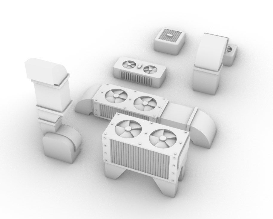 HVAC and Ventilation Pack 3D print model_1