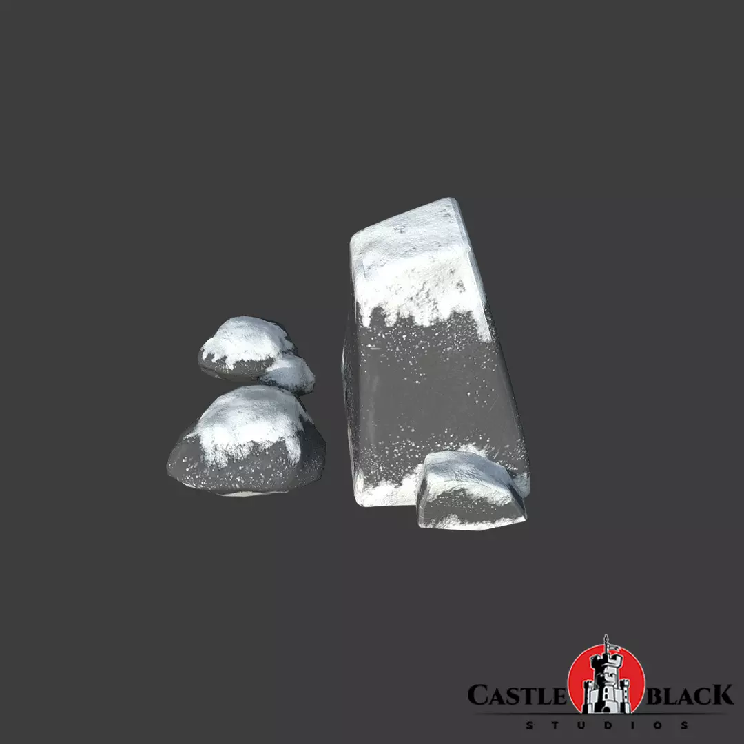 Stylized Rocks Low-poly 3D model