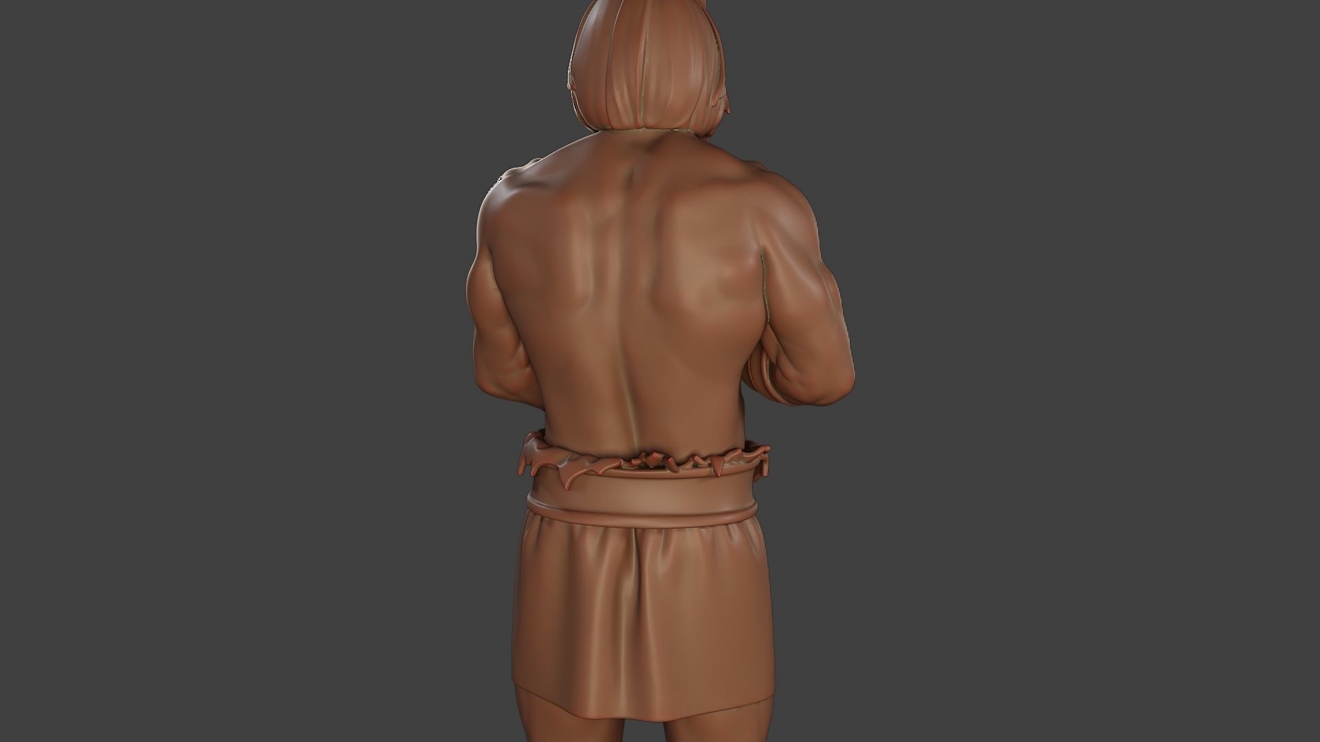 Male Barbarian 2HSword Stand 3D print model_21