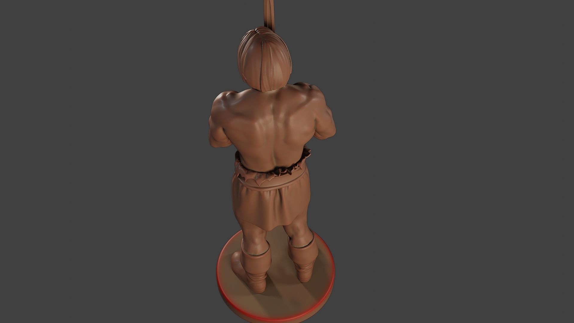 Male Barbarian 2HSword Stand 3D print model_15