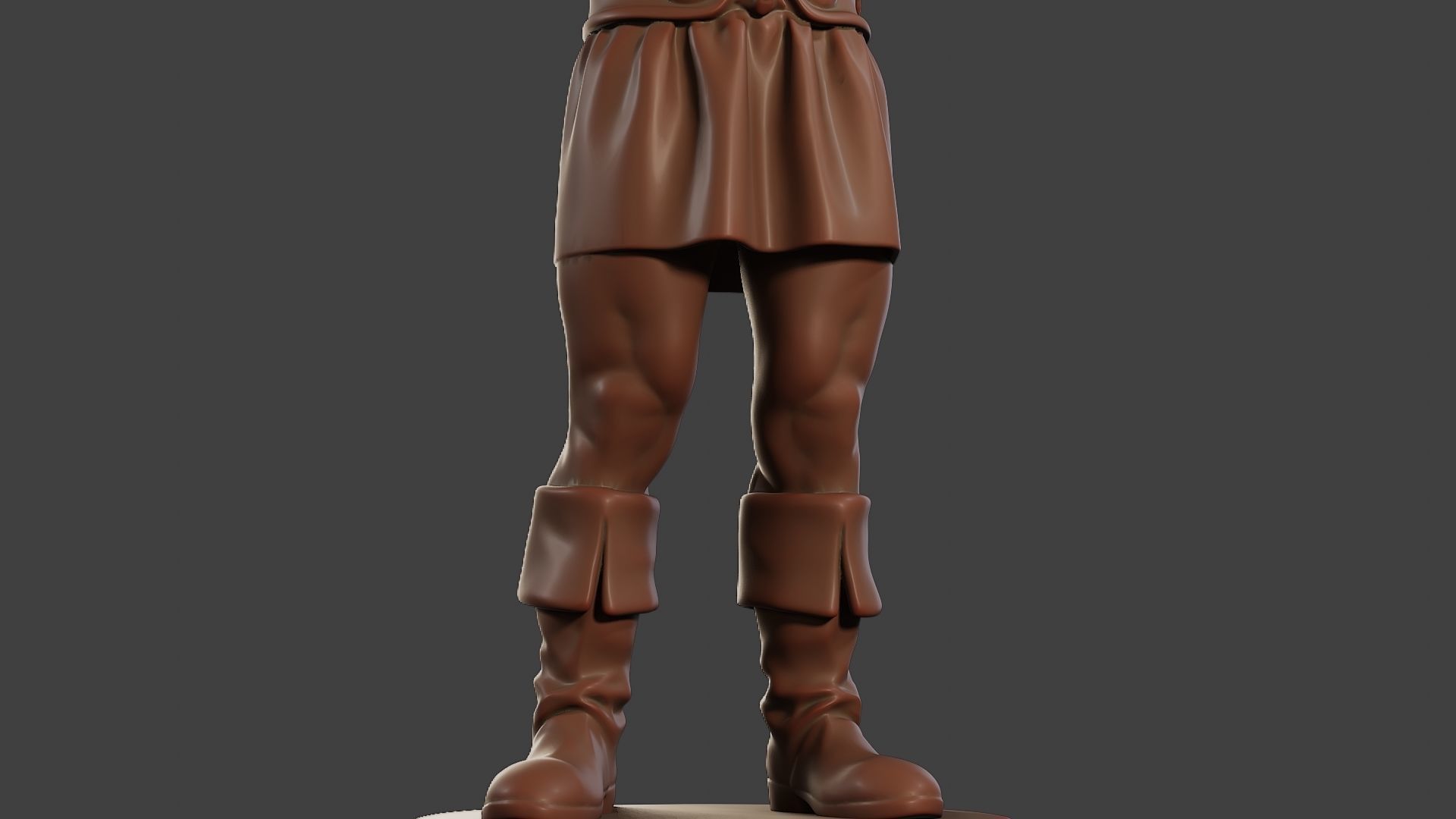 Male Barbarian 2HSword Stand 3D print model_13
