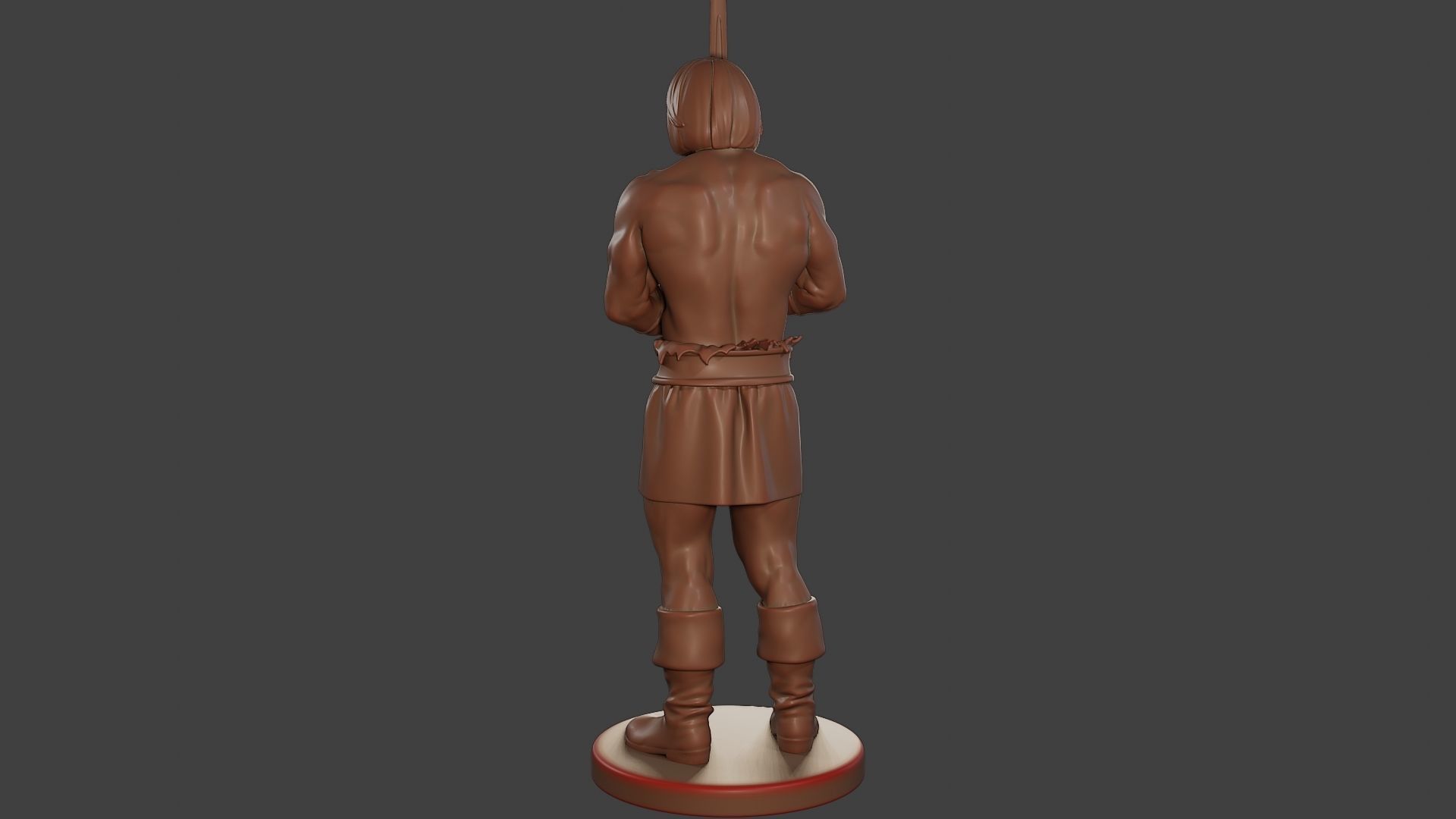 Male Barbarian 2HSword Stand 3D print model_5