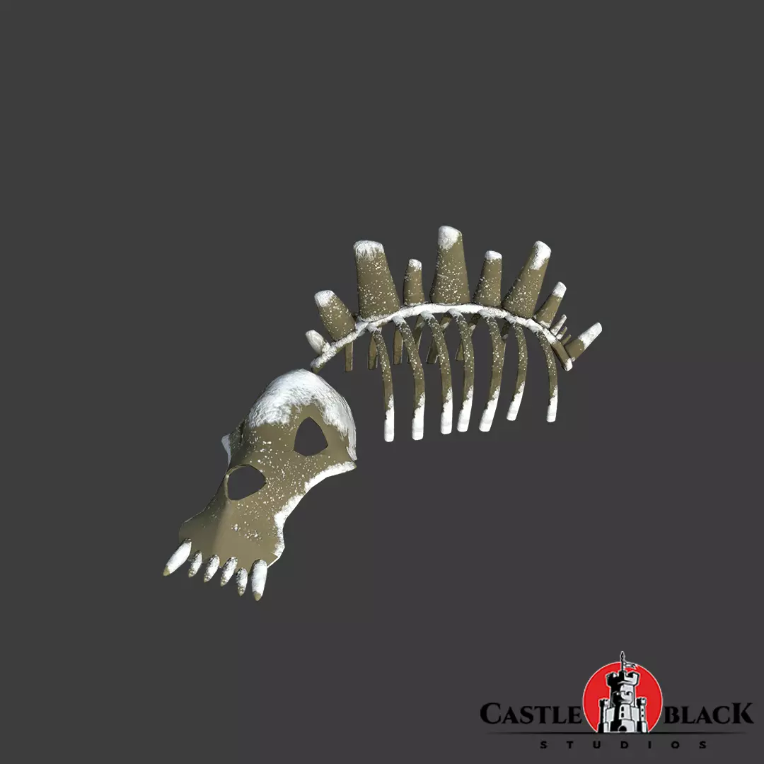 Animal Carcasses Bones Low-poly 3D model_0
