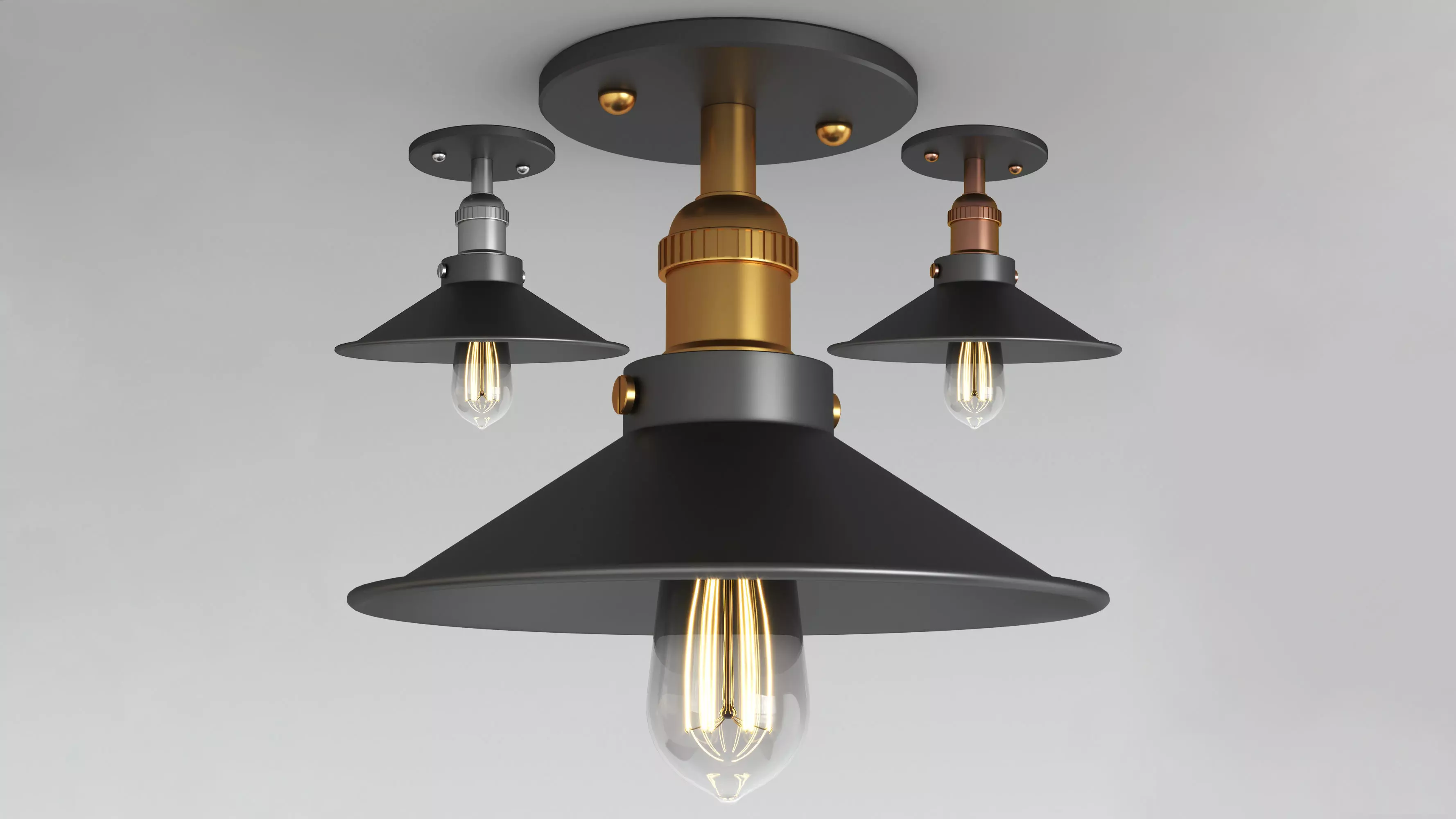 retro semi flush 3D model