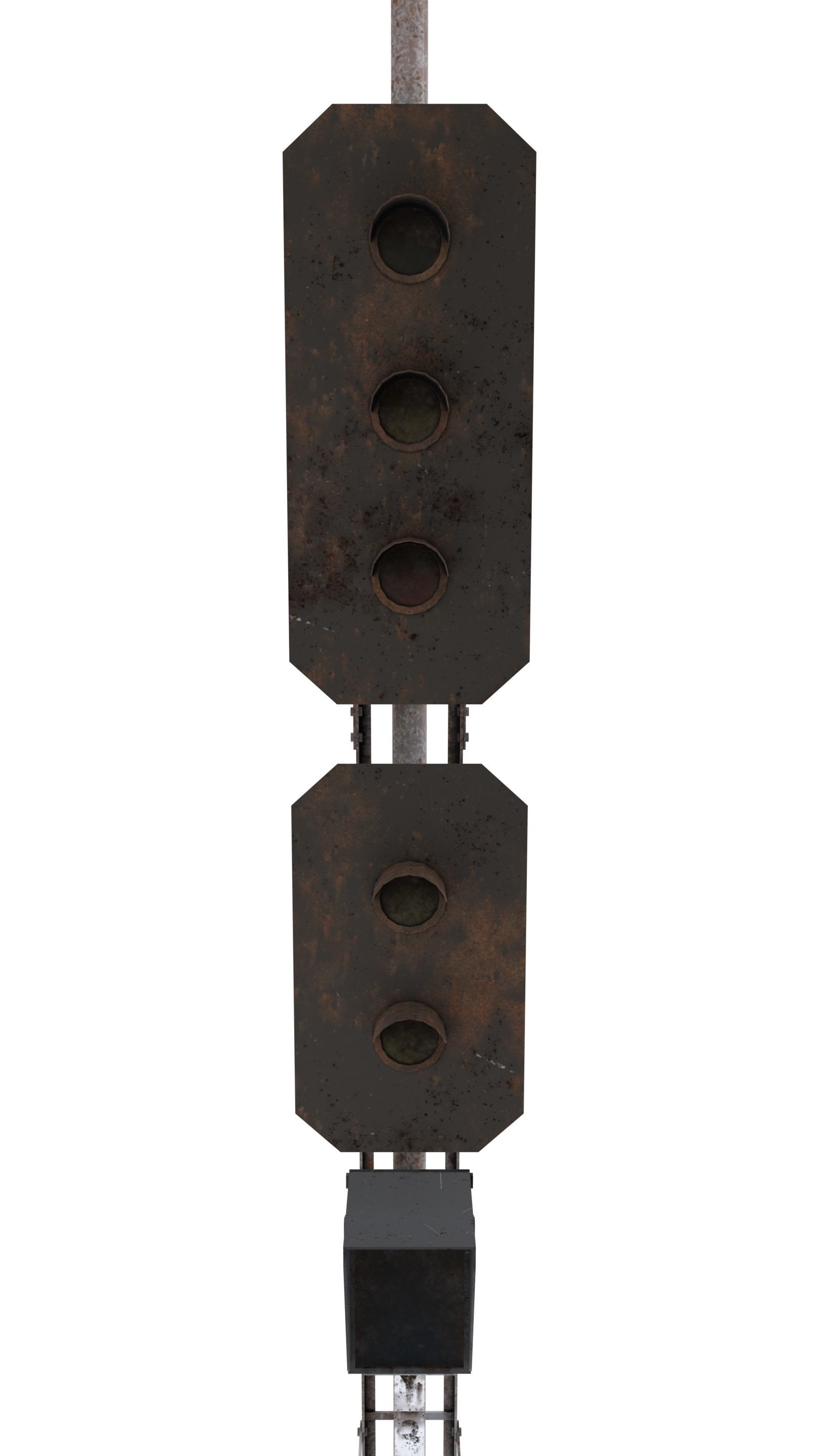 Train Traffic Light Pack 2 Low-poly 3D model_26