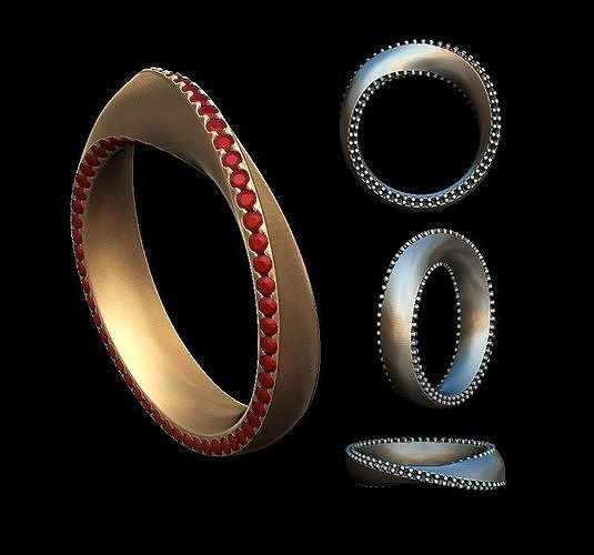 twisted ring 3D print model