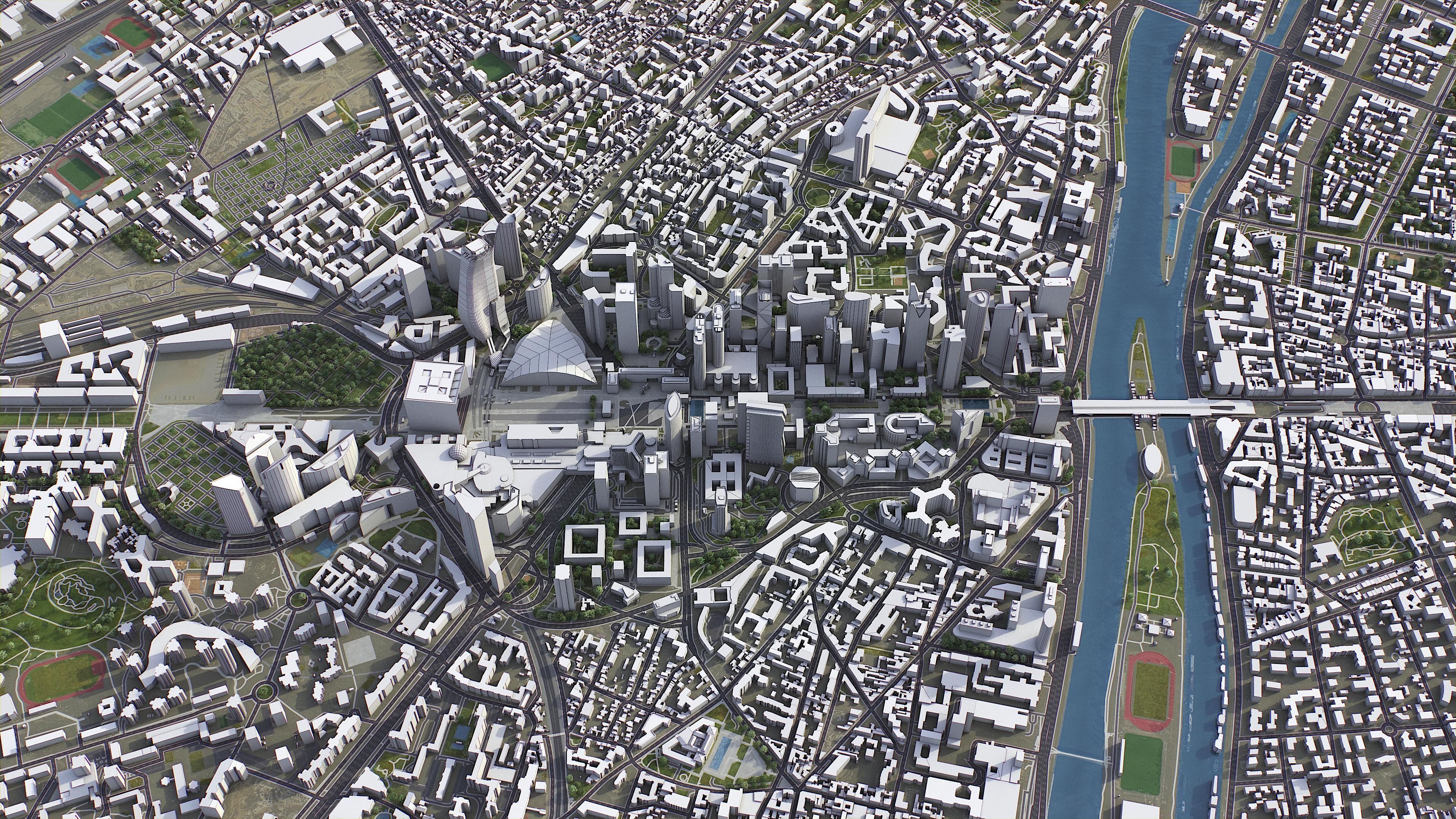 Paris - La Defense Low-poly 3D model_2