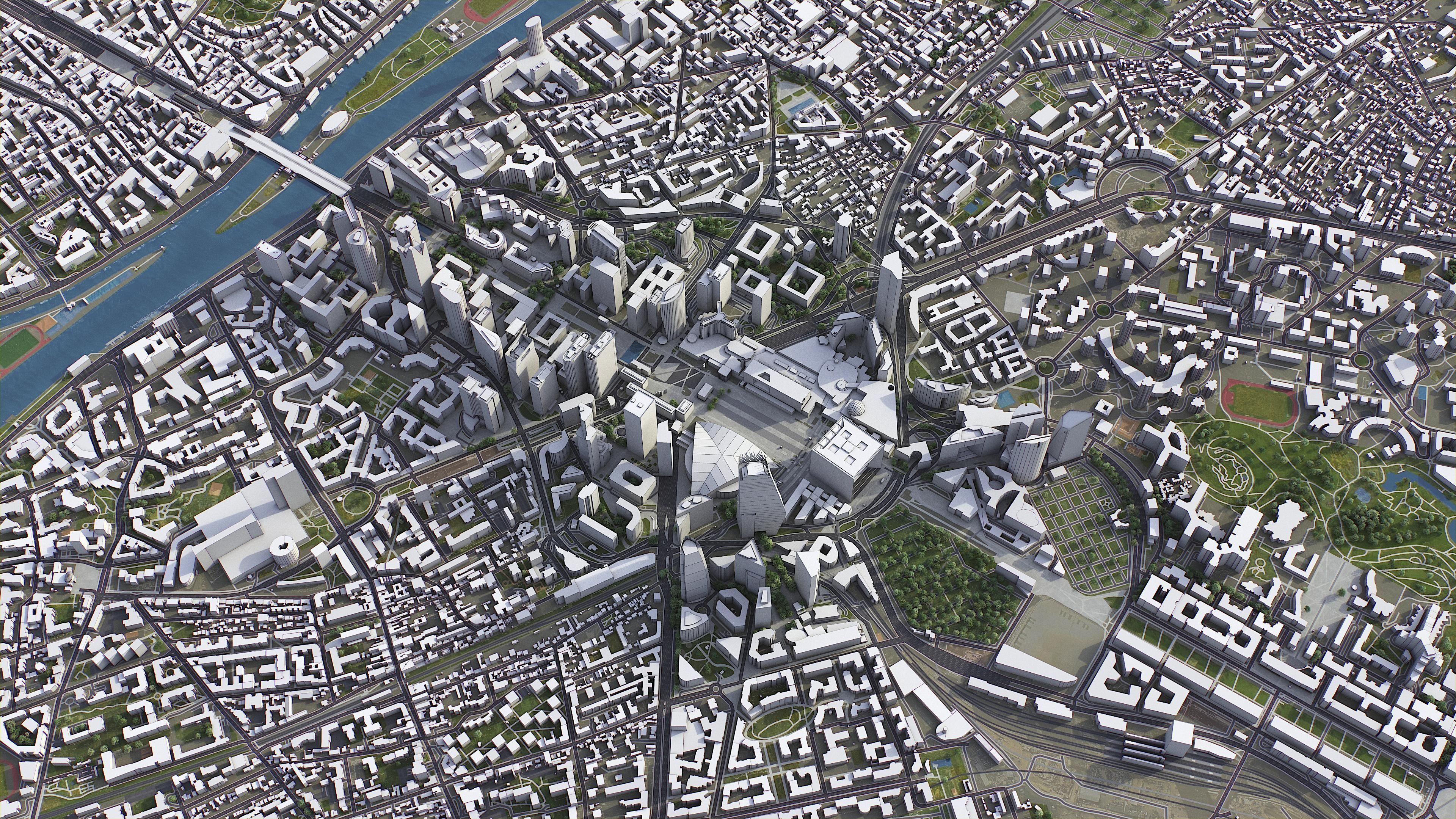 Paris - La Defense Low-poly 3D model_5
