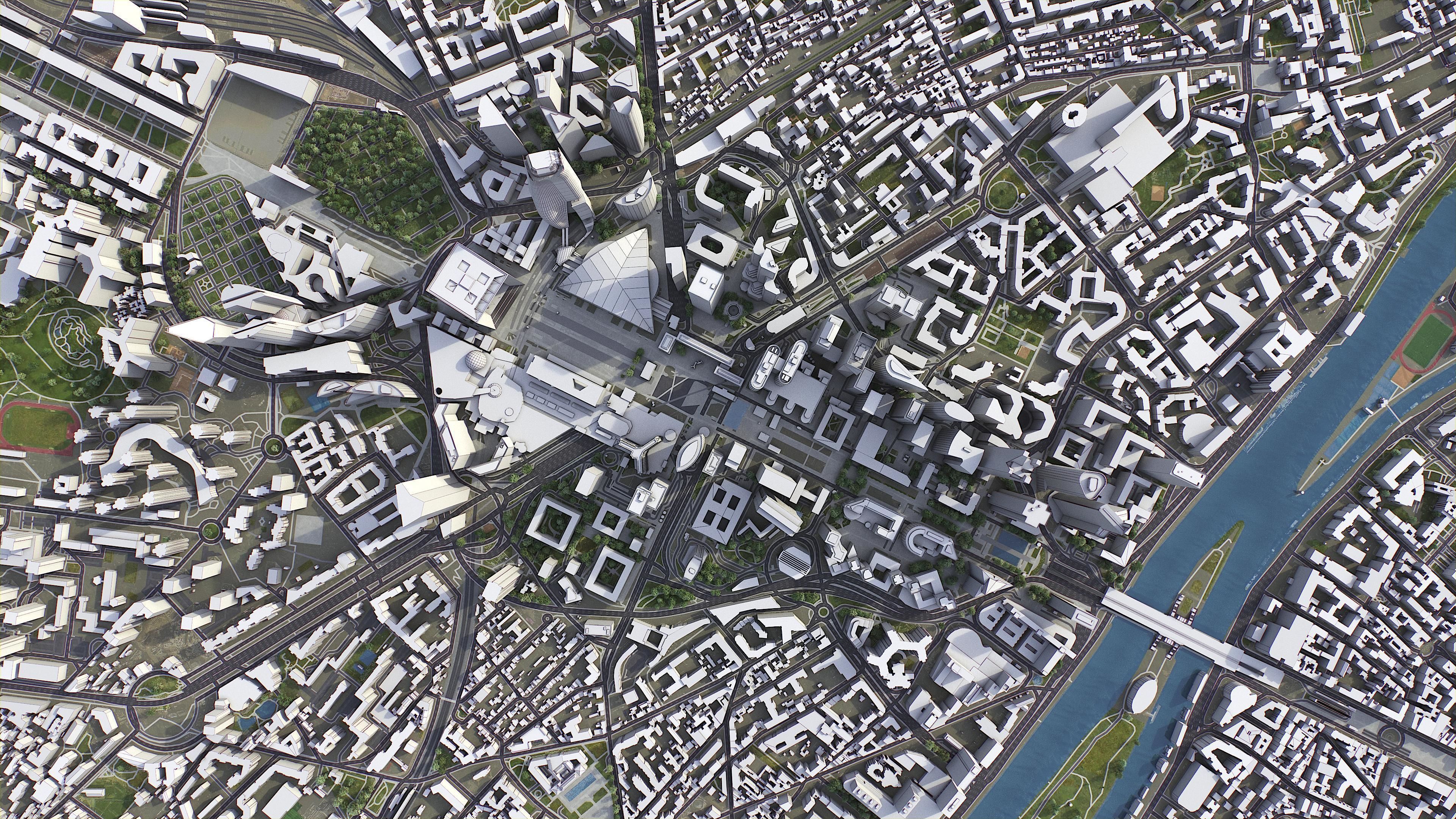 Paris - La Defense Low-poly 3D model_10