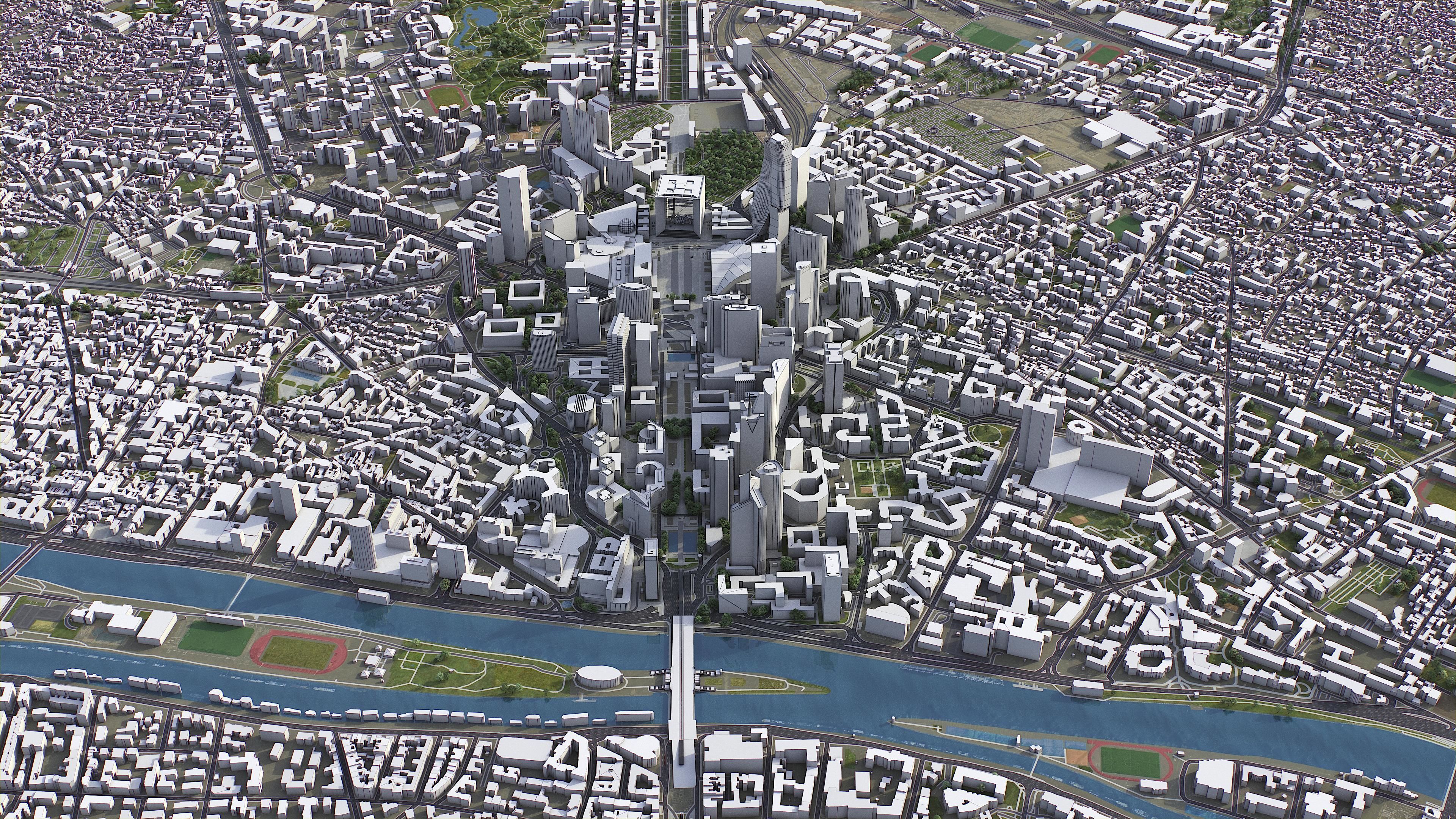 Paris - La Defense Low-poly 3D model_8