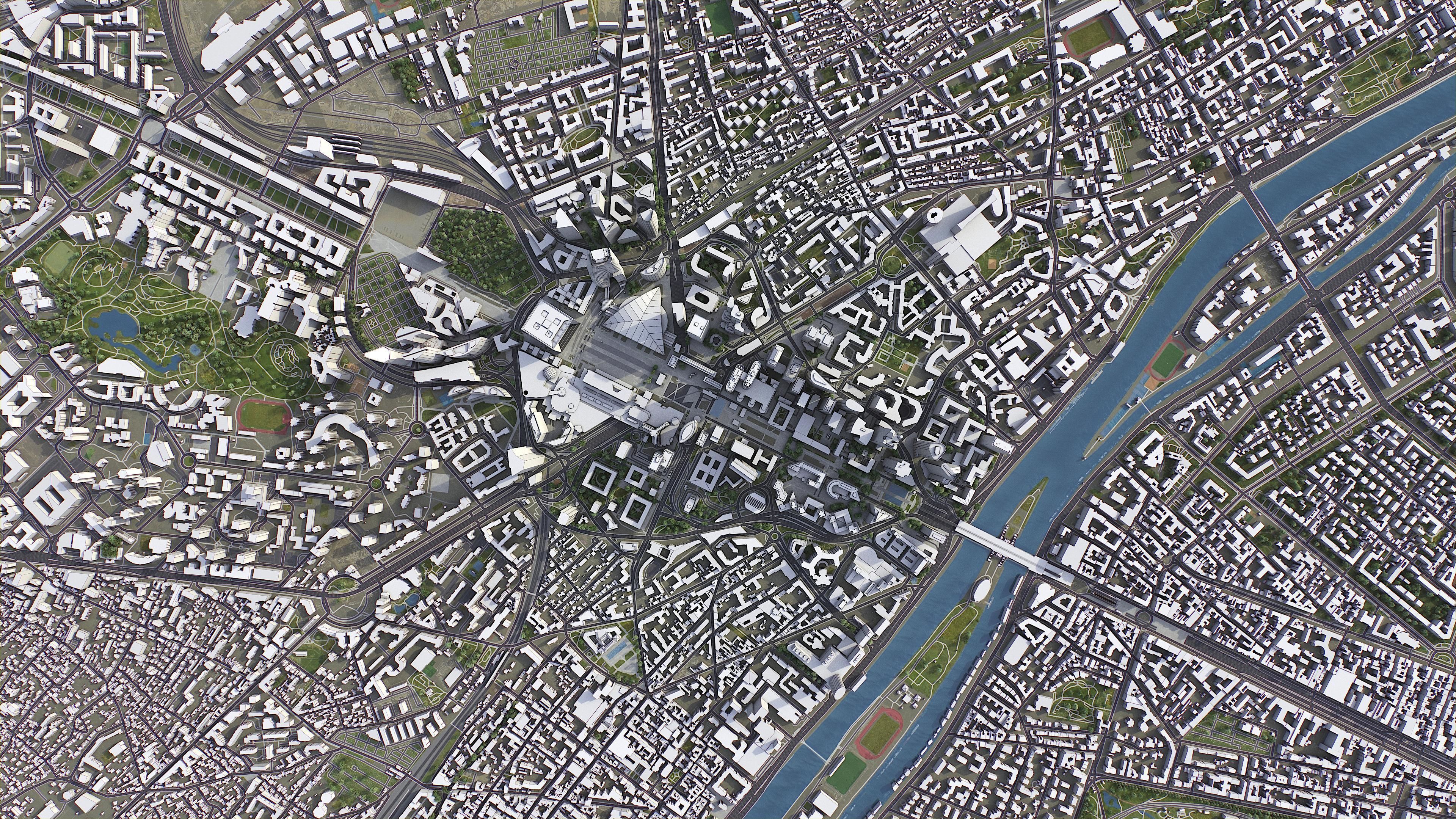 Paris - La Defense Low-poly 3D model_11