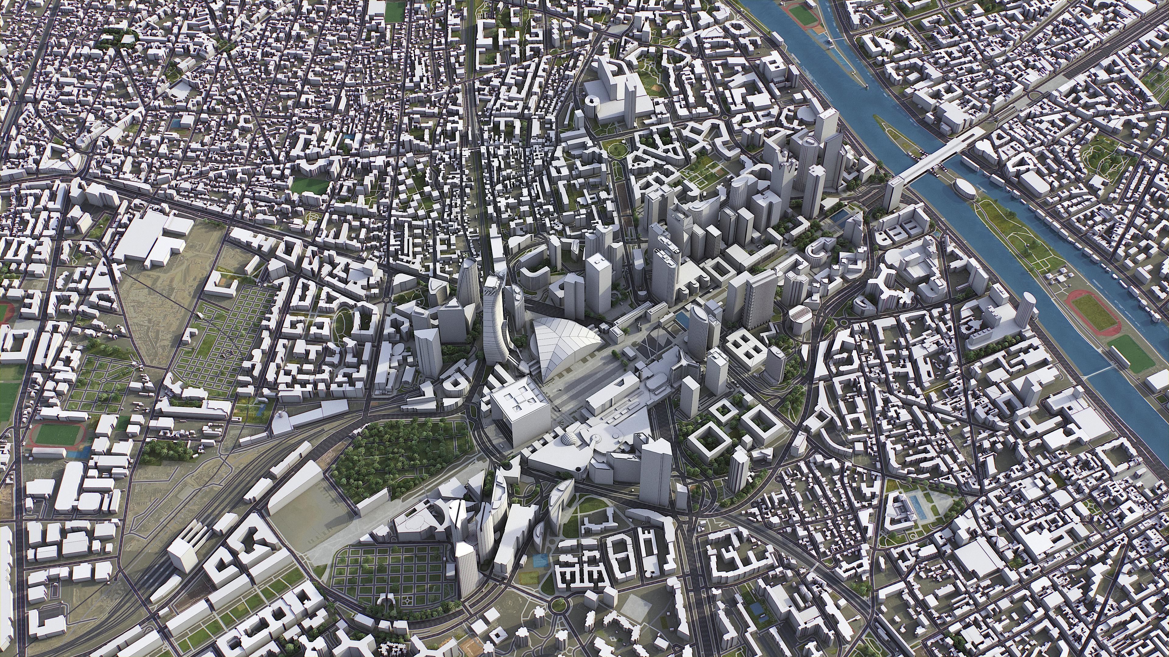 Paris - La Defense Low-poly 3D model_3