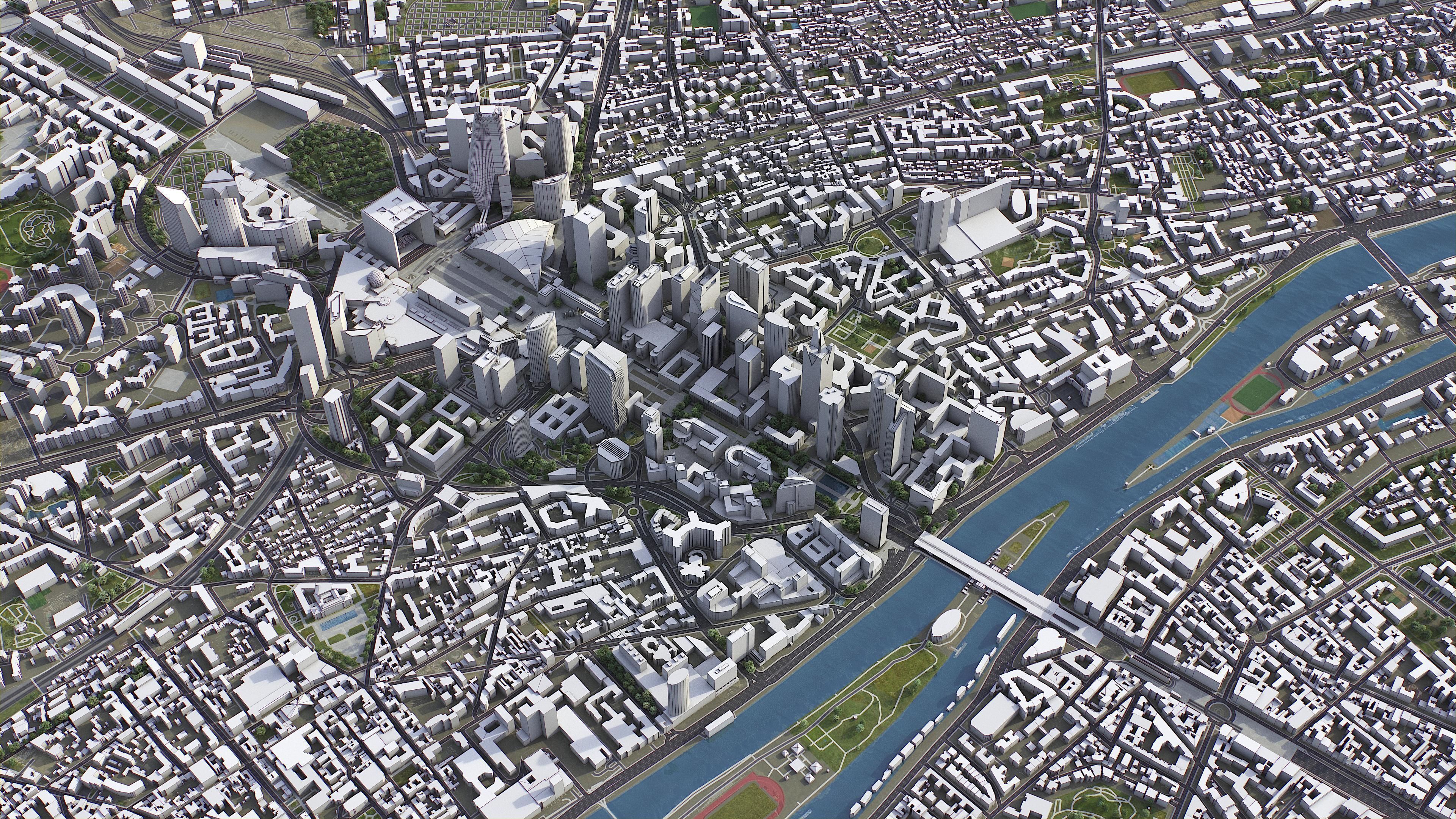 Paris - La Defense Low-poly 3D model_9