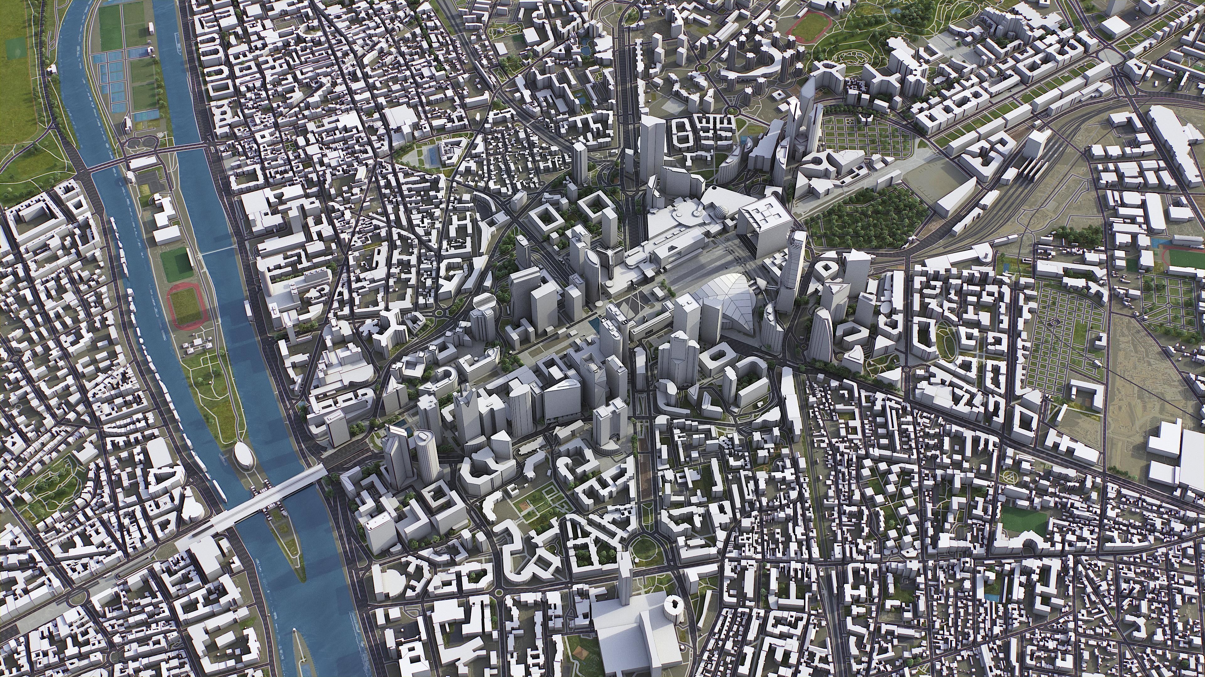 Paris - La Defense Low-poly 3D model_7