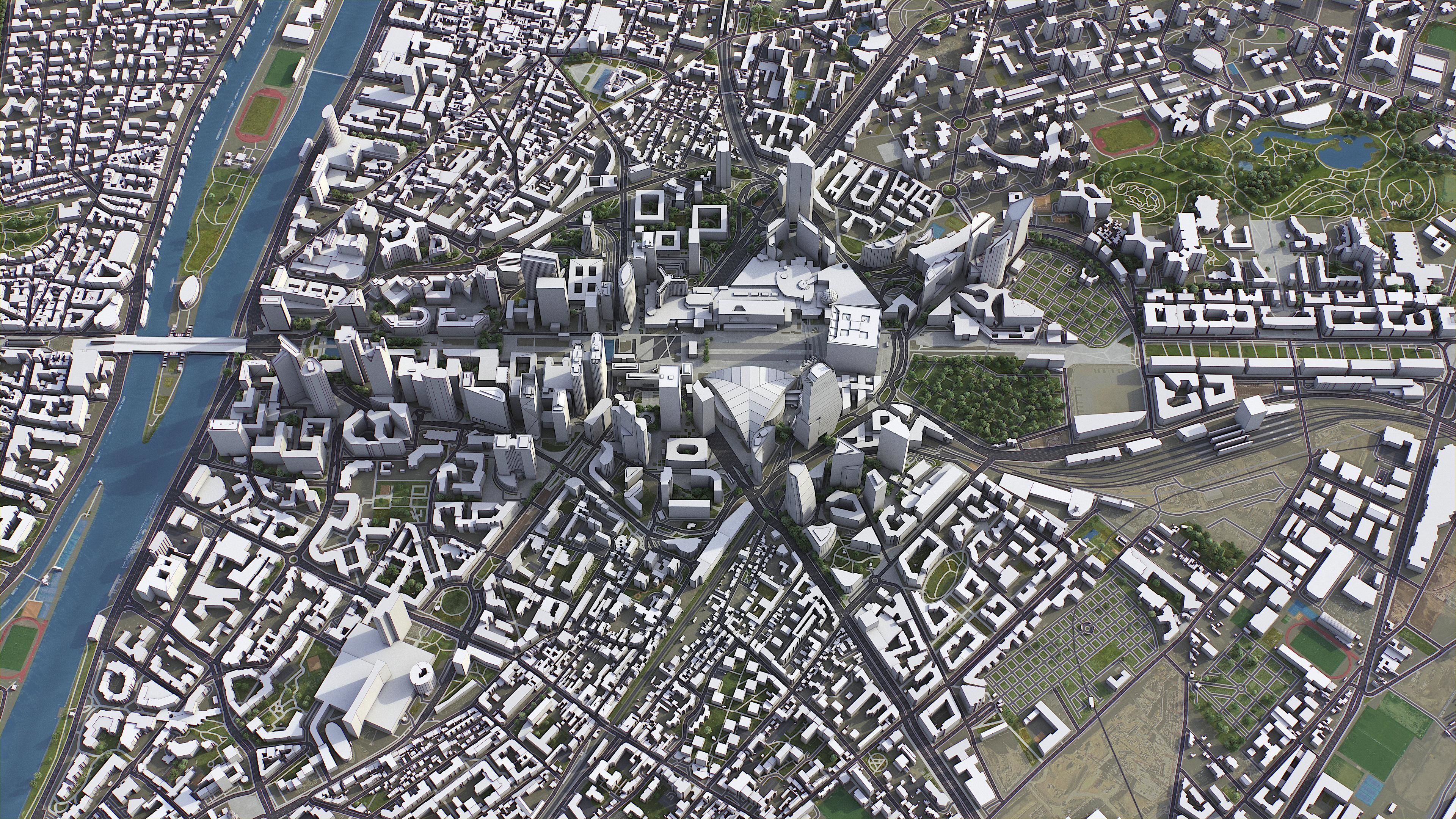 Paris - La Defense Low-poly 3D model_6