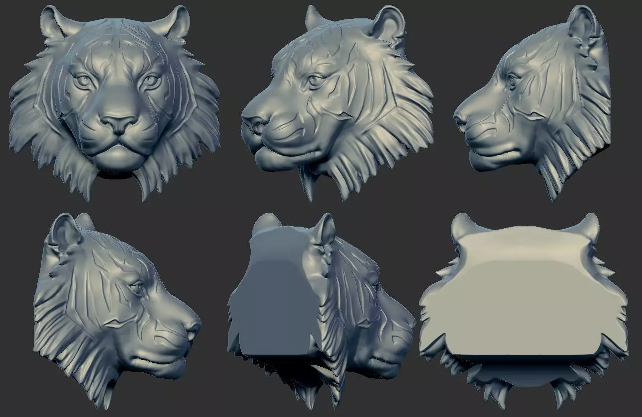 Tiger Head Number02 3D print model