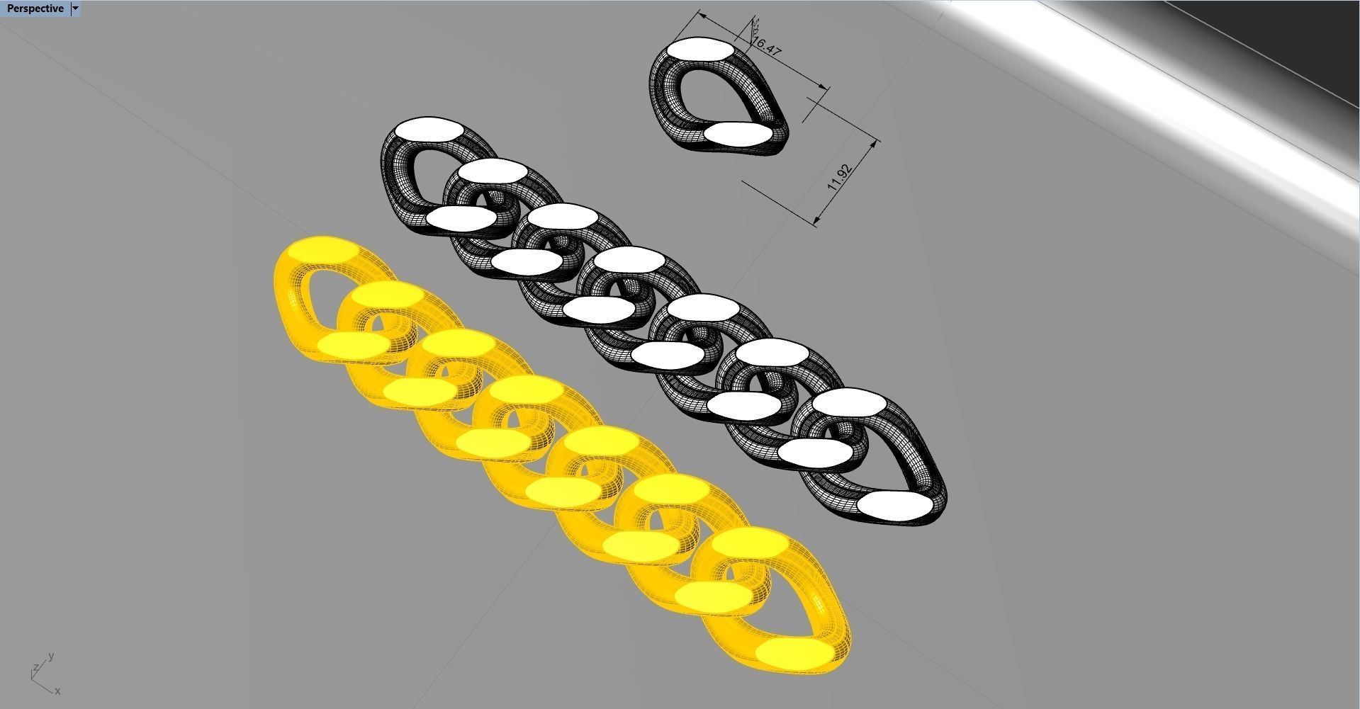 Cuban chain Style  3D print model_9