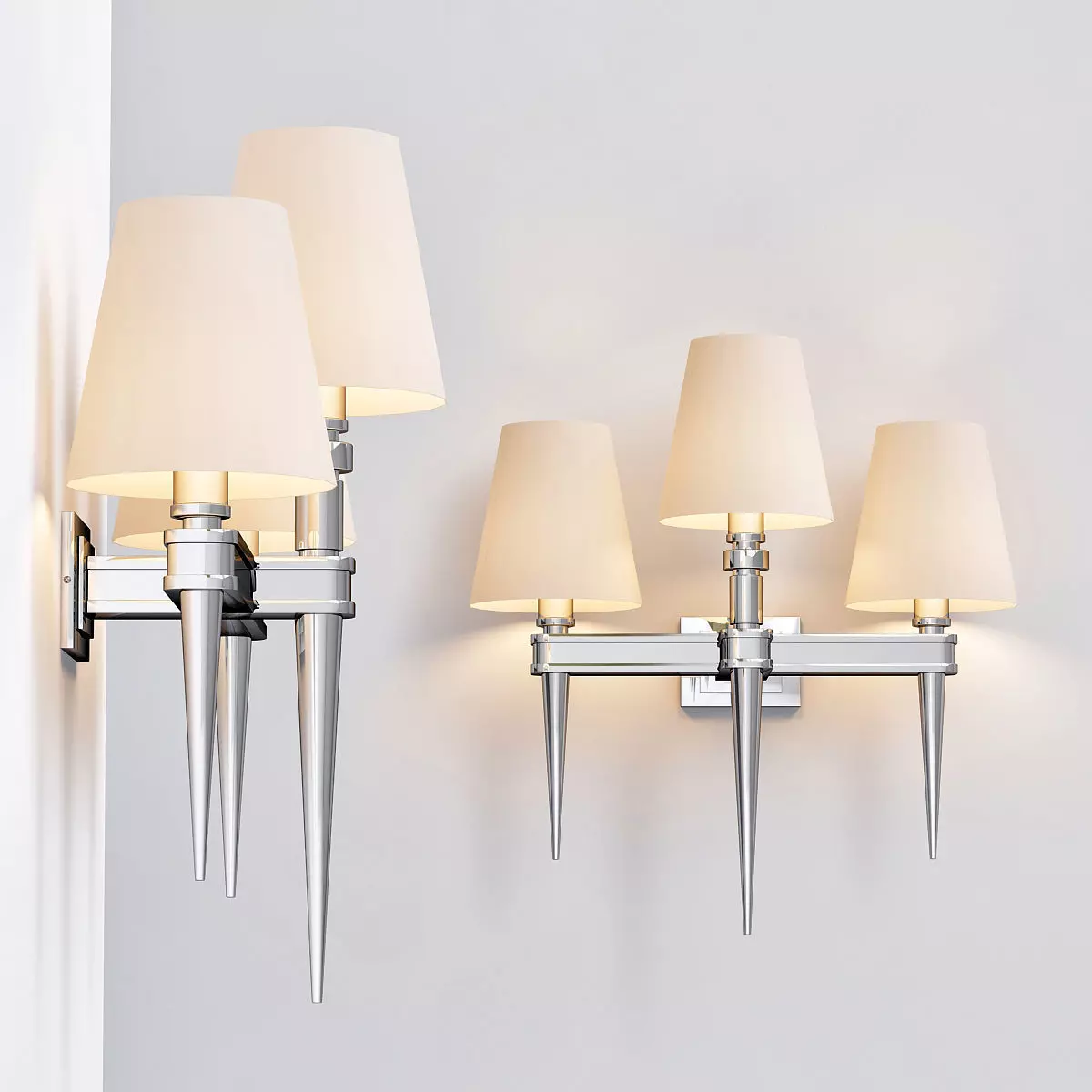 Wall Lamp Waterloo Triple 3D model_0