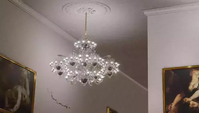 Chandelier ceiling medallion 3D model