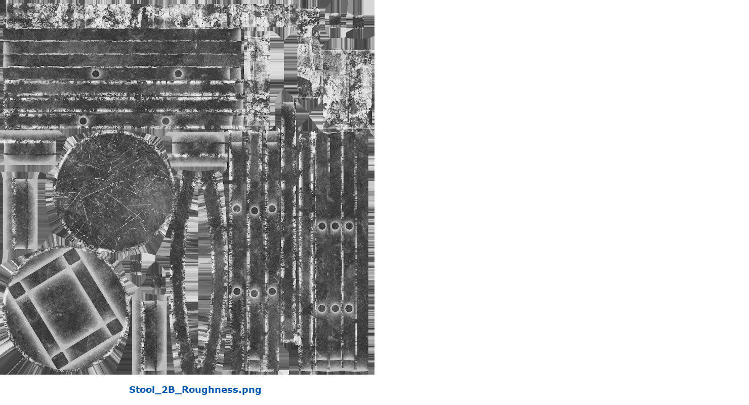 Stool 2B Low-poly 3D model_12