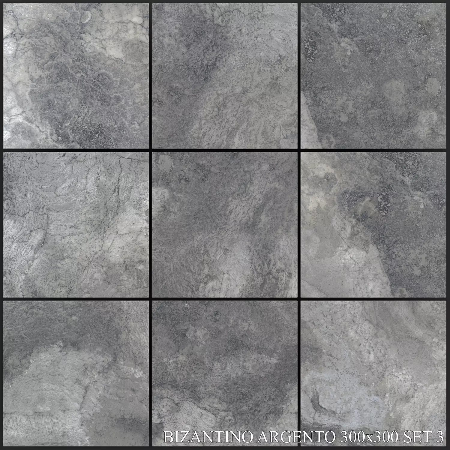 Yurtbay Seramik Bizantino Argento 300x300 Set 3 3D model_0