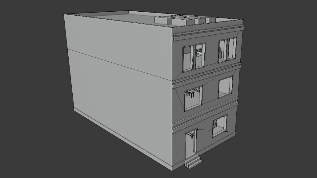 House 05 Low-poly 3D model_11
