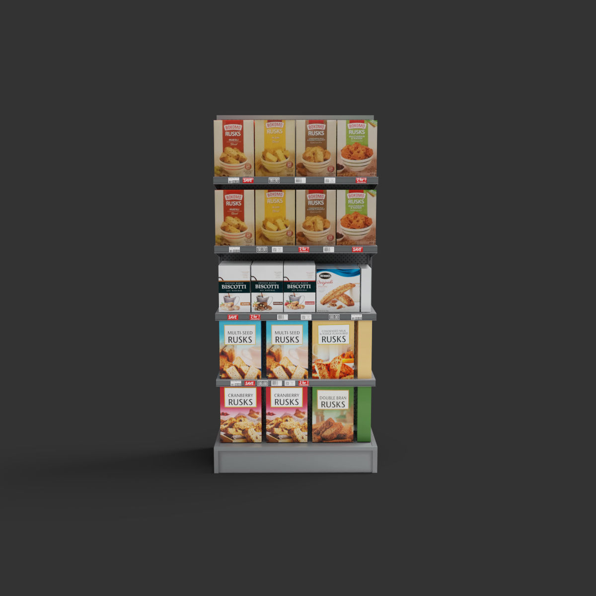 supermarket shop store builder 3D kitbash elements 3D model_14