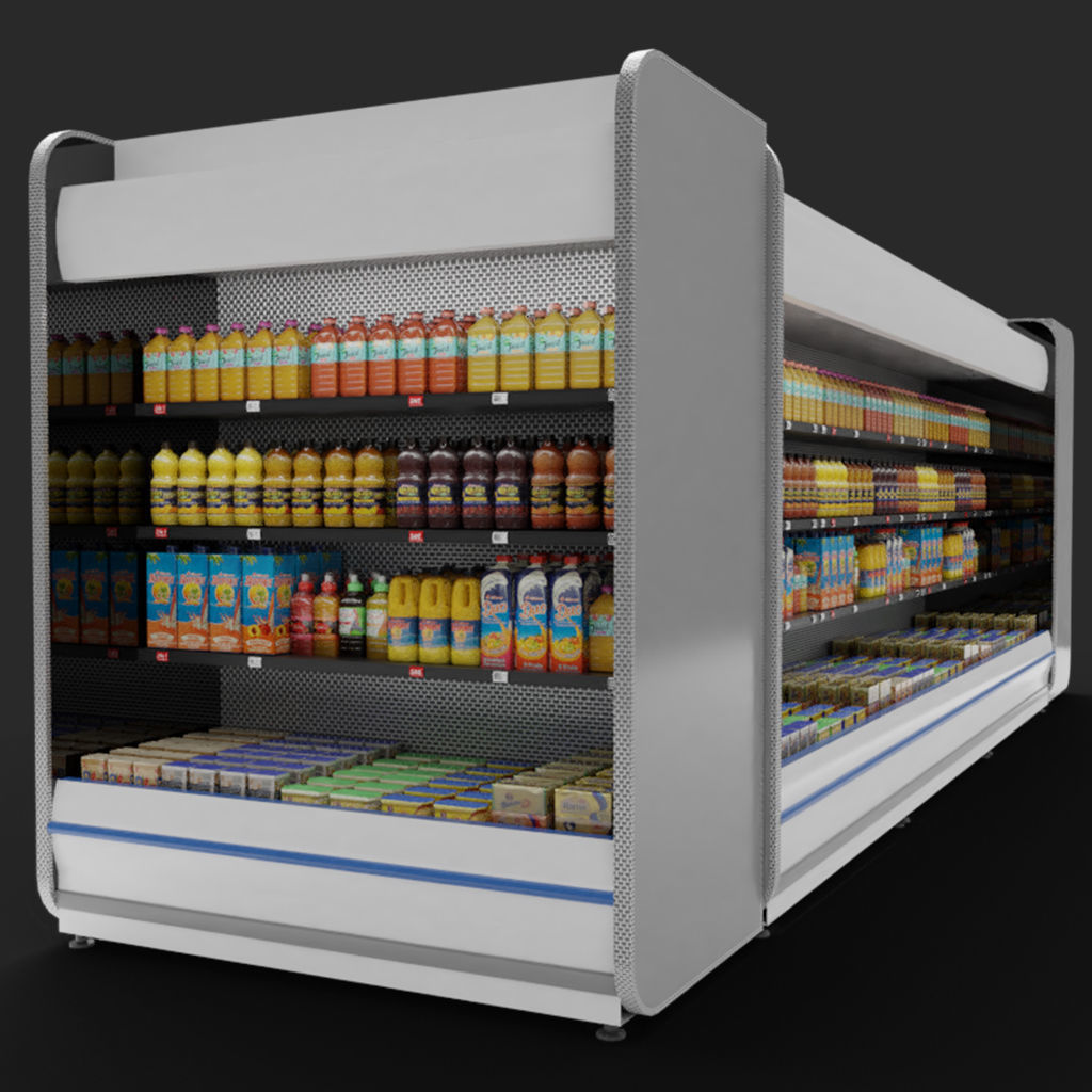 supermarket shop store builder 3D kitbash elements 3D model_15