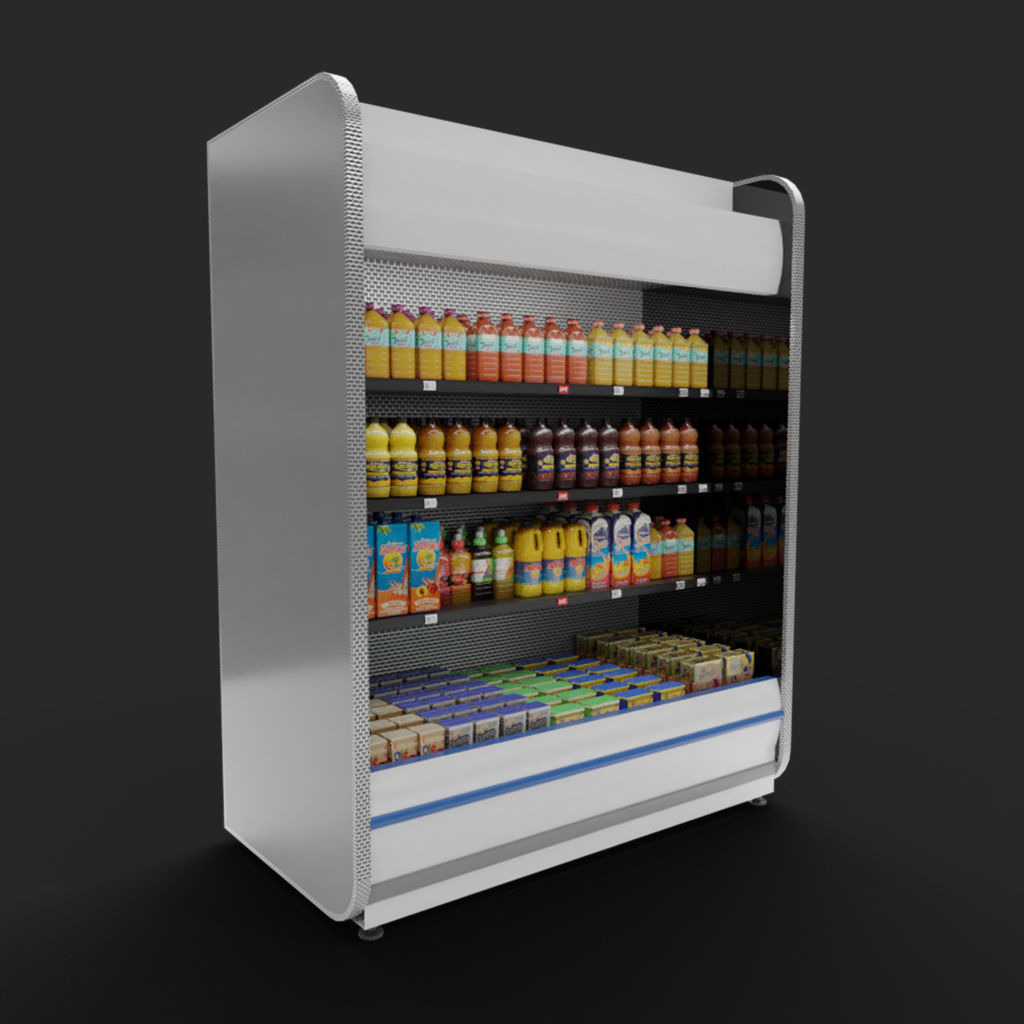 supermarket shop store builder 3D kitbash elements 3D model_16