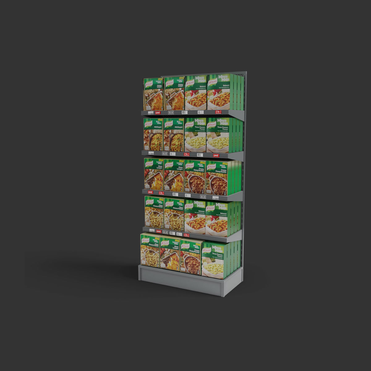 supermarket shop store builder 3D kitbash elements 3D model_11