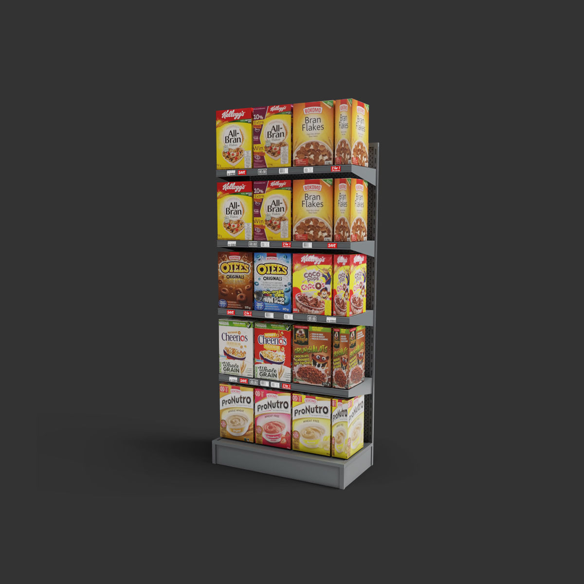 supermarket shop store builder 3D kitbash elements 3D model_12