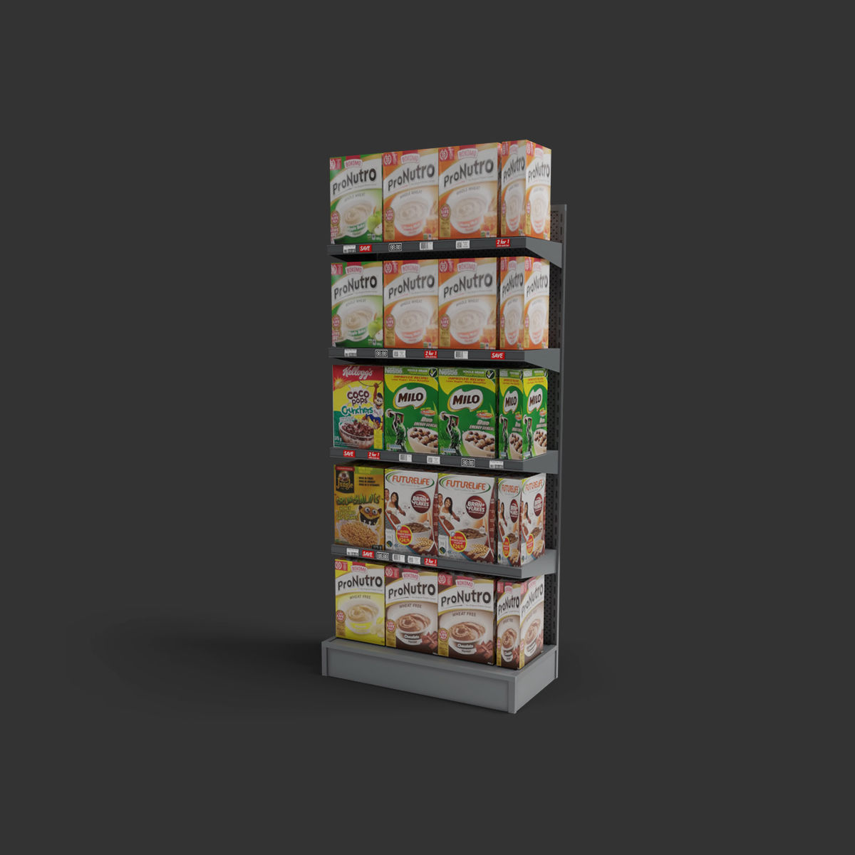 supermarket shop store builder 3D kitbash elements 3D model_13