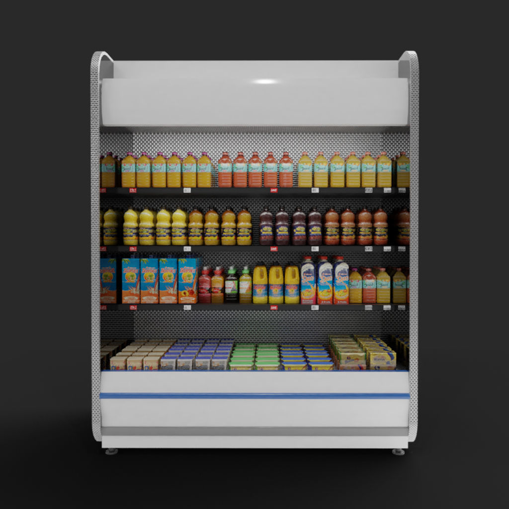 supermarket shop store builder 3D kitbash elements 3D model_17