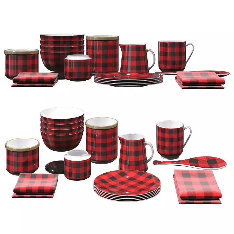 Check Cookware Set 3D model