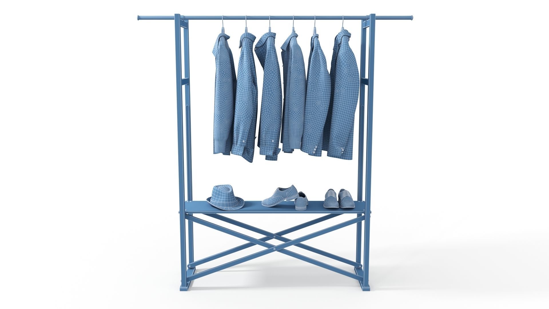Clothes Set on a Hanger 3D model_5