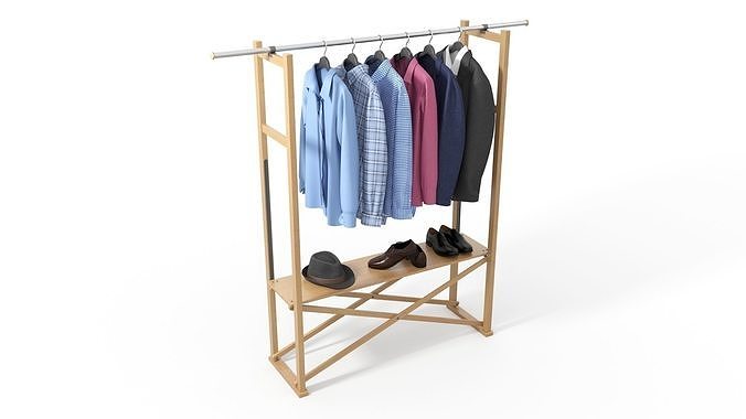 Clothes Set on a Hanger 3D model