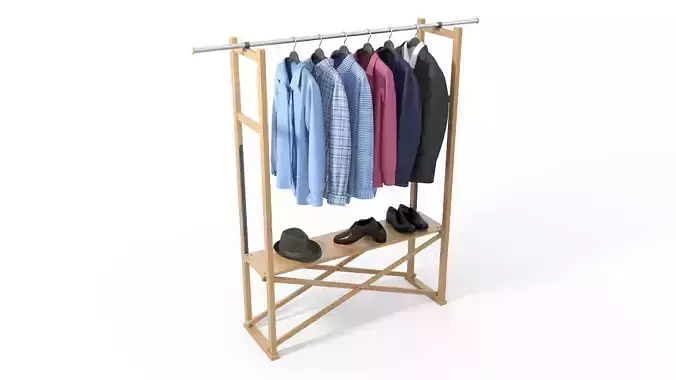 Clothes Set on a Hanger 3D model