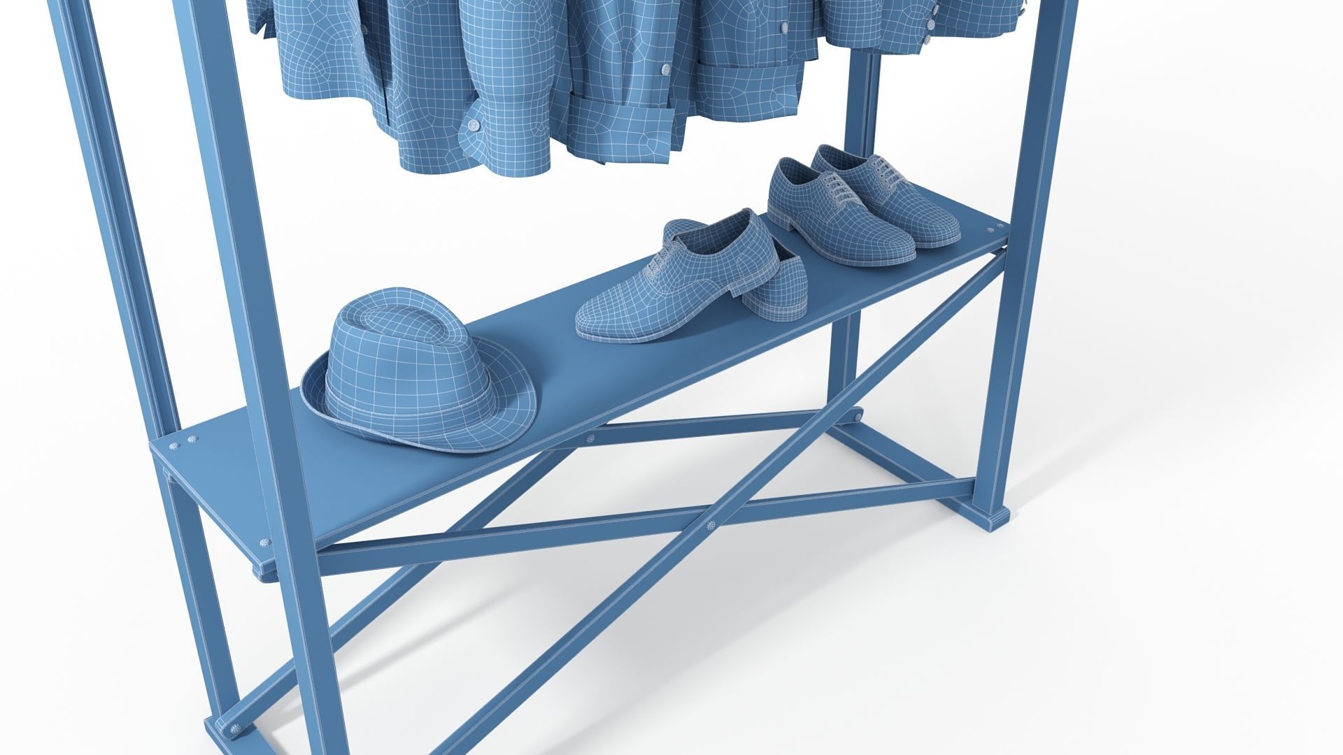 Clothes Set on a Hanger 3D model_7