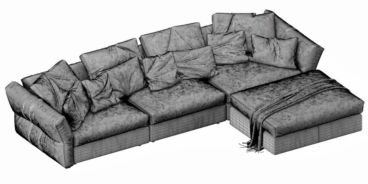 Flexform Newbridge Chaise Lounge 3D model_16