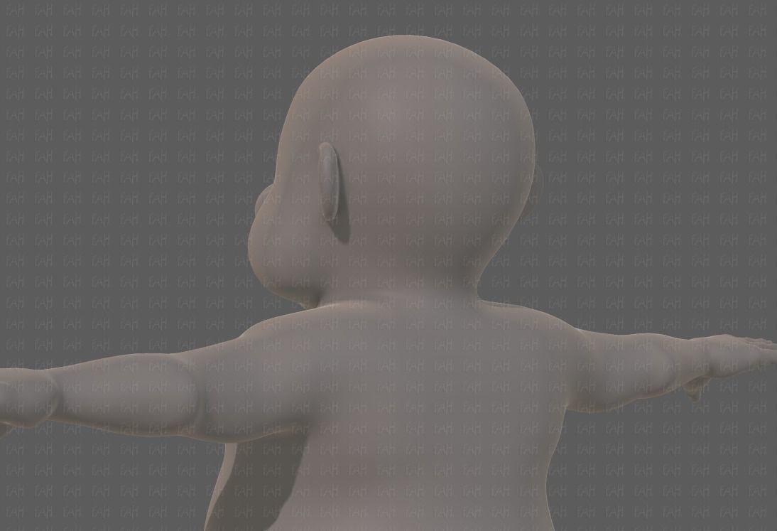 Base mesh old man character V09 Low-poly 3D model_22