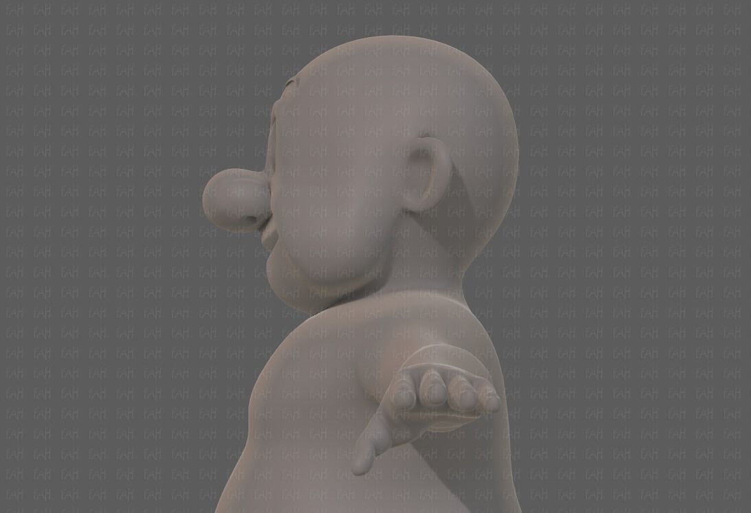 Base mesh old man character V09 Low-poly 3D model_23