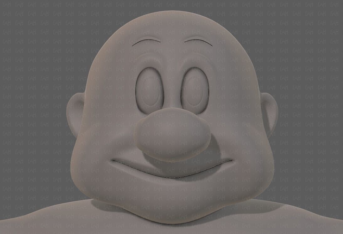 Base mesh old man character V09 Low-poly 3D model_33