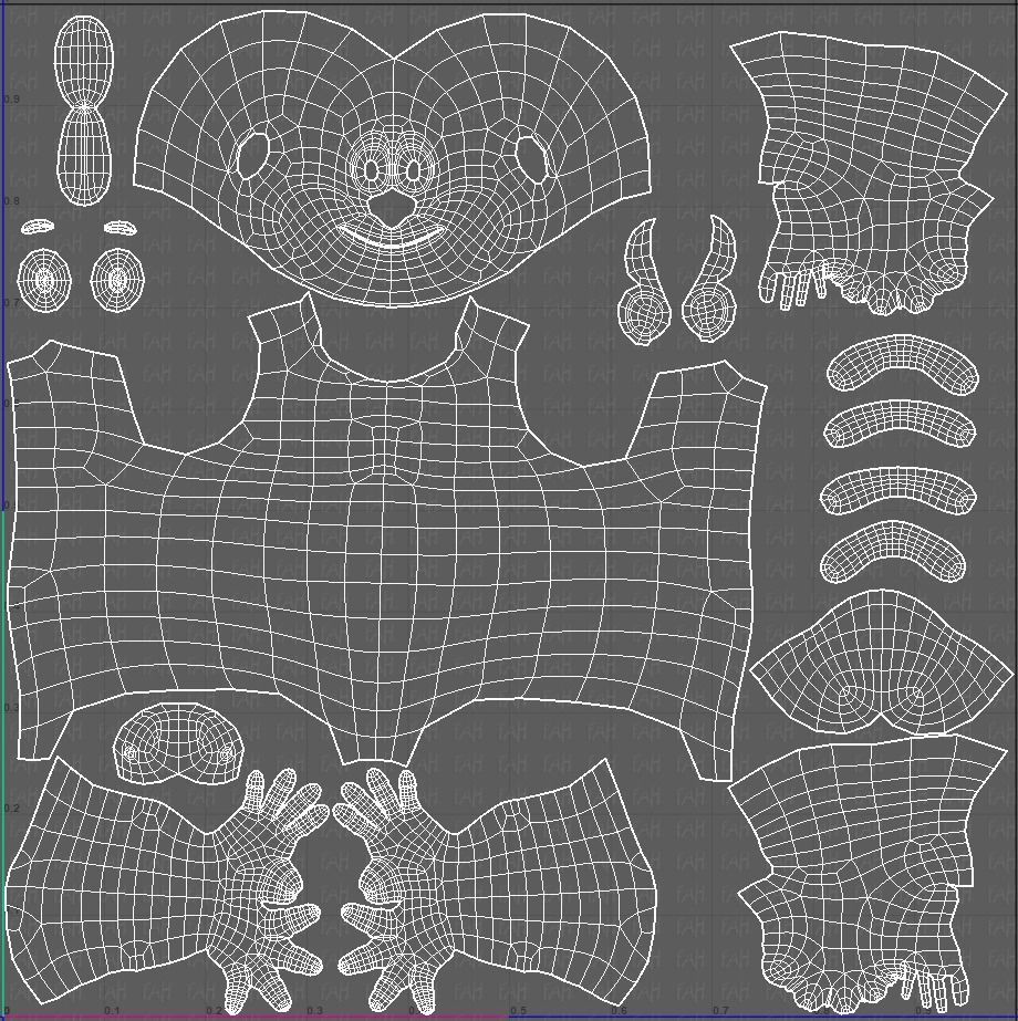 Base mesh old man character V09 Low-poly 3D model_45