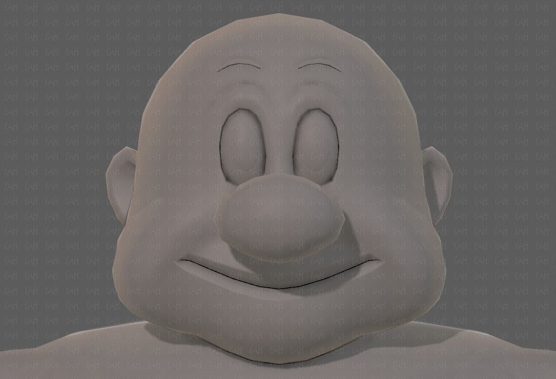 Base mesh old man character V09 Low-poly 3D model_35