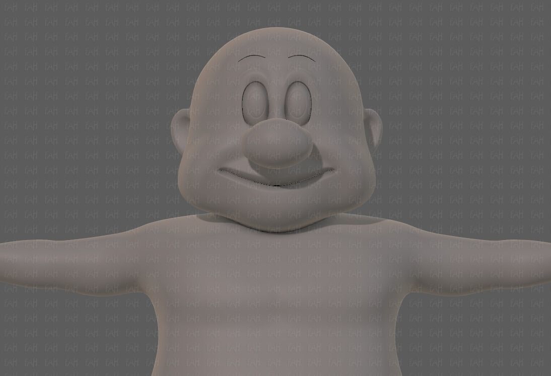 Base mesh old man character V09 Low-poly 3D model_17