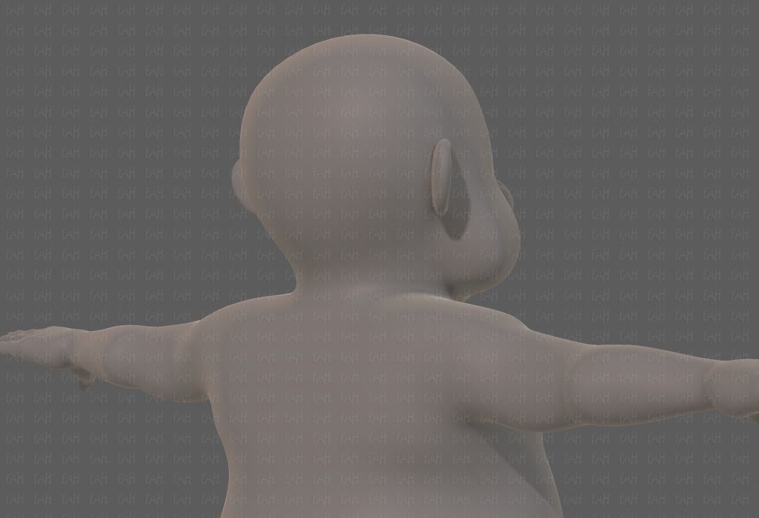 Base mesh old man character V09 Low-poly 3D model_20