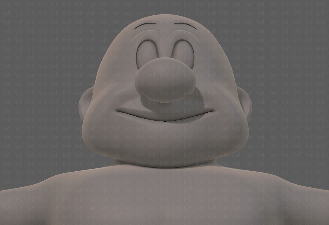 Base mesh old man character V09 Low-poly 3D model_43