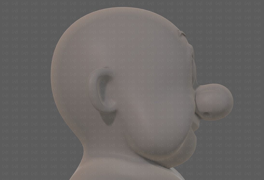 Base mesh old man character V09 Low-poly 3D model_39