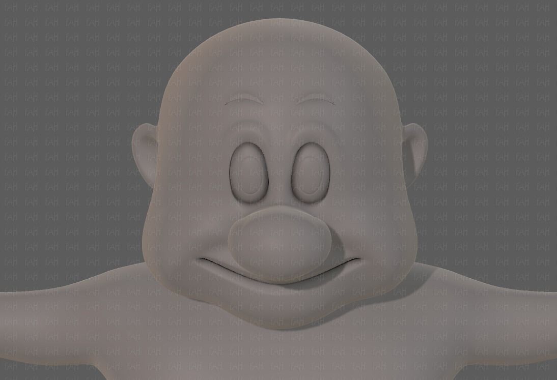 Base mesh old man character V09 Low-poly 3D model_41