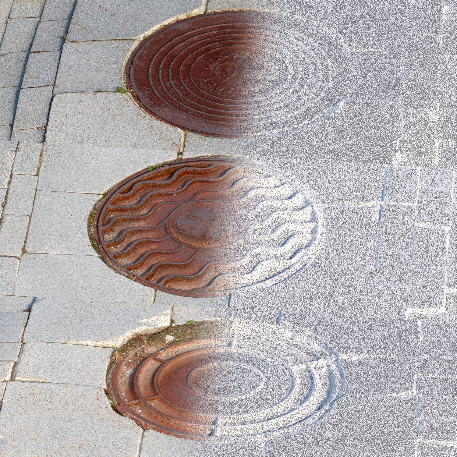 Road hatches 4 3D model_2